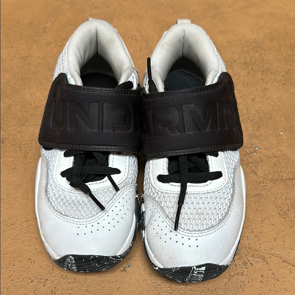 Under Armour Kids' White and Black Sneakers